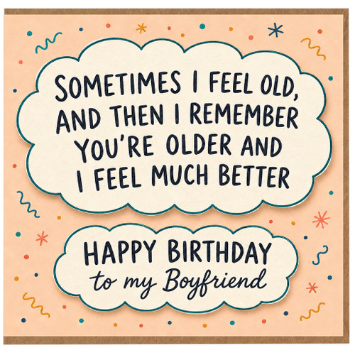 Boyfriend Birthday Card, Funny Happy Birthday Card to My Boyfriend