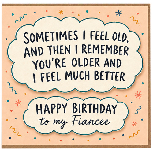 Fiancee Birthday Card, Funny Happy Birthday to My Fiance Card