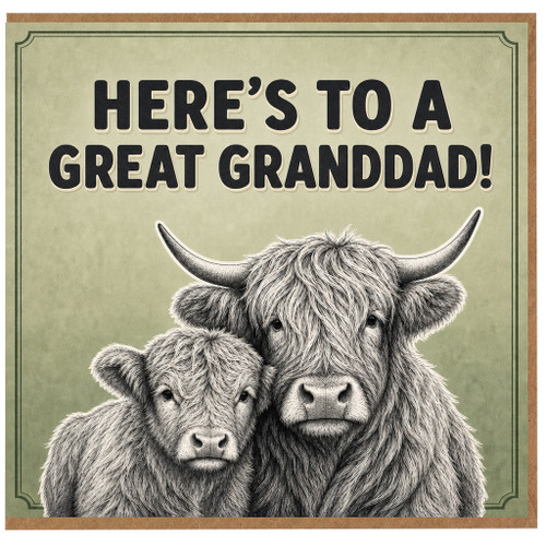 Granddad Card, Here's To A Great Grandad Card