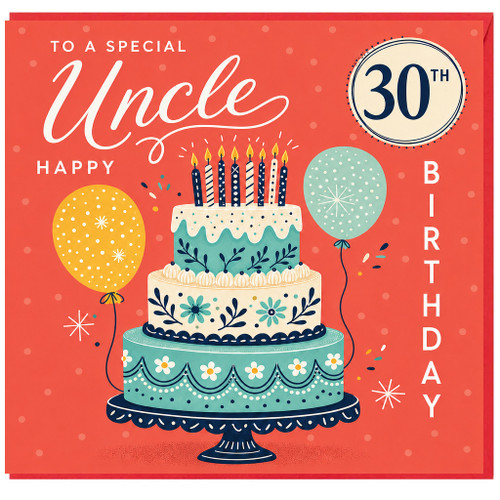 30th Birthday Uncle Card, To a Special Uncle Happy Birthday Card