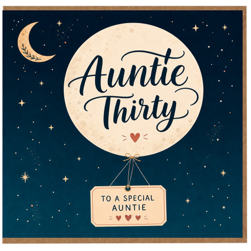 Auntie 30th Birthday Card To A Special Auntie
