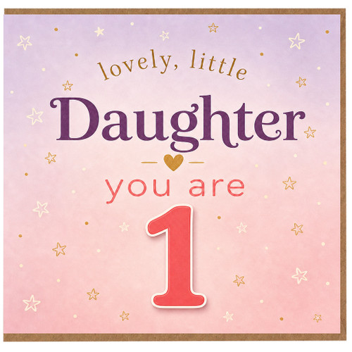1st Birthday Daughter Card, Lovely Little Daughter You Are 1