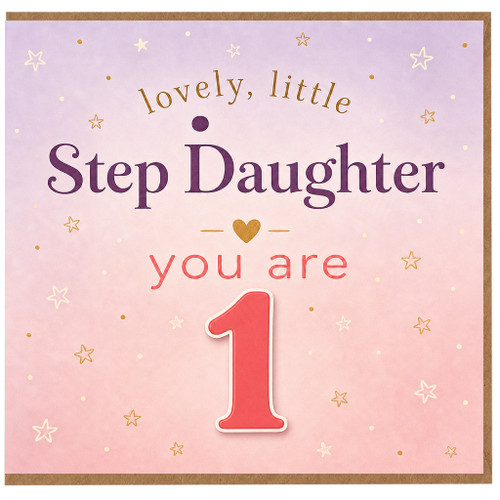 Step Daughter 1st Birthday Card