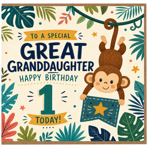 Great Granddaughter 1st Birthday Card