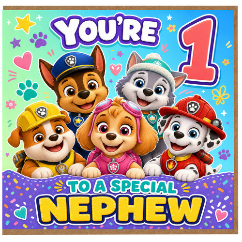 1st Birthday Nephew Card, Special Nephew Birthday Card