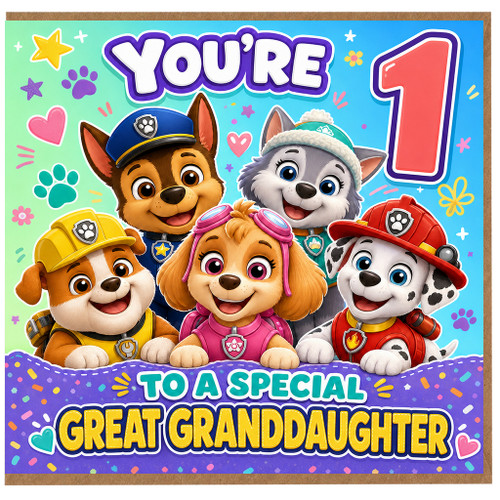 Great Granddaughter 1st Birthday Card