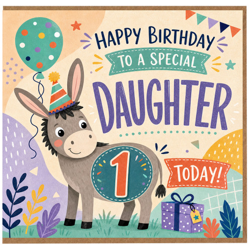 Daughter 1st Birthday Card, Happy Birthday To A Special Daughter 1 Today