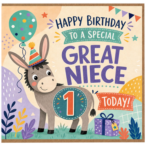 Great Niece 1st Birthday Card