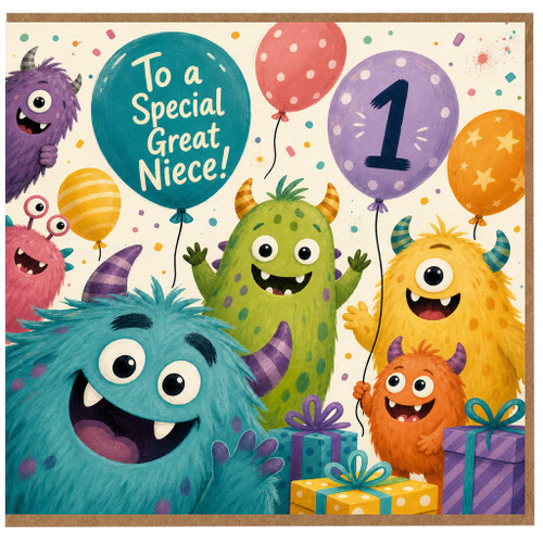 Great Niece 1st Birthday Card