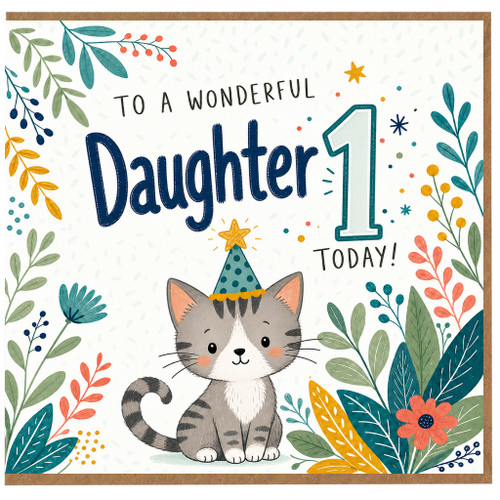 Daughter 1st Birthday Card