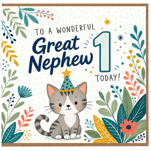 Great Nephew 1st Birthday Card