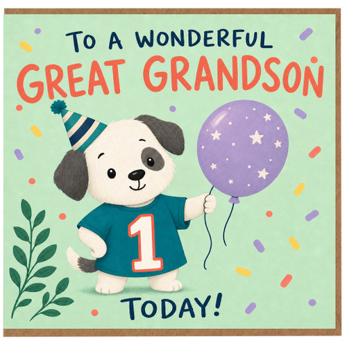 Great Grandson Birthday Card, Wonderful Great Grandson Today Card
