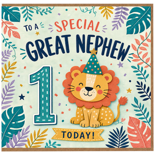 Great Nephew 1st Birthday Card