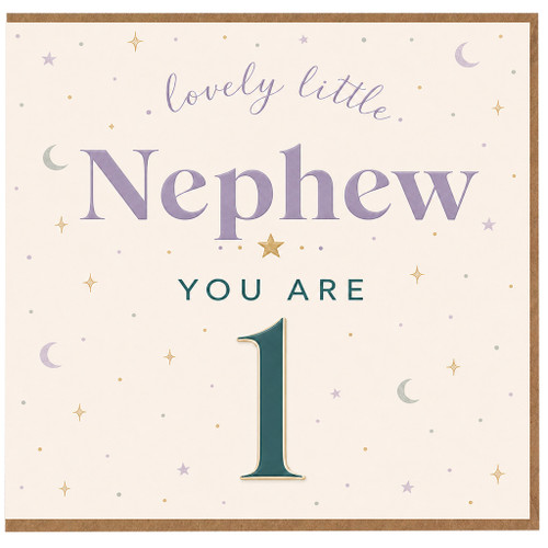 Nephew 1st Birthday Card, Lovely Little Nephew You Are 1