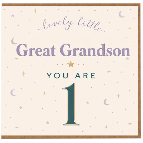 Great Grandson 1st Birthday Card