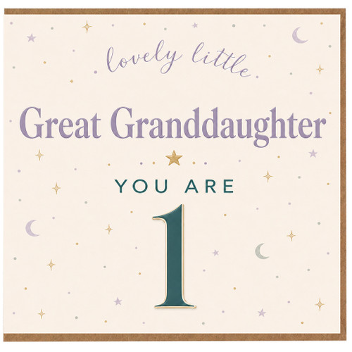 Great Granddaughter 1st Birthday Card
