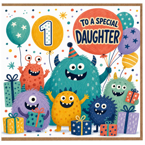 1st Birthday Daughter Card, To a Special Daughter Birthday Card