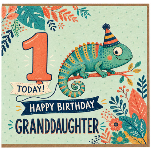 Granddaughter 1st Birthday Card, Happy Birthday Granddaughter