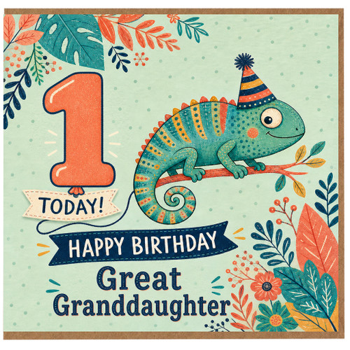 Great Granddaughter 1st Birthday Card