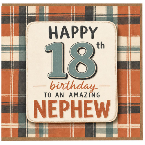 18th Birthday Card for Nephew, Happy 18th Birthday to an Amazing Nephew