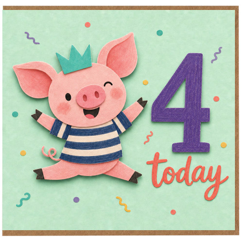 4th Birthday Card, for na or na
