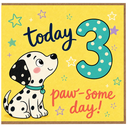 3rd Birthday Card, Paw - some na Birthday Card