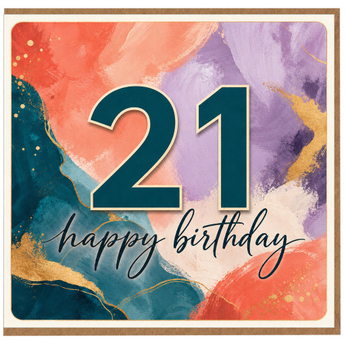 21st Birthday Card, Happy 21st Birthday Card