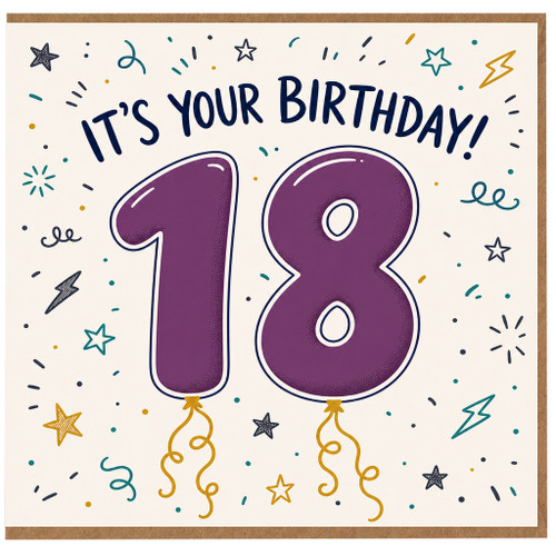 18th Birthday Card, It’s Your Birthday Celebration Card
