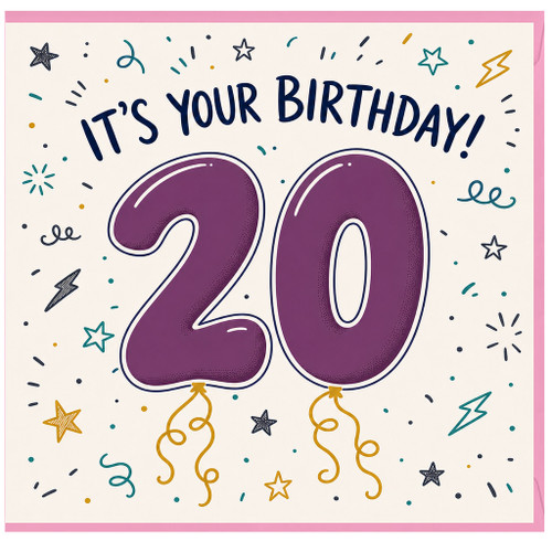 20th Birthday Card