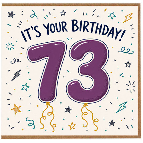 73rd Birthday Card, It's Your Birthday Card