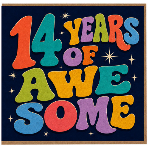 14th Birthday Card, 14 Years of Awesome