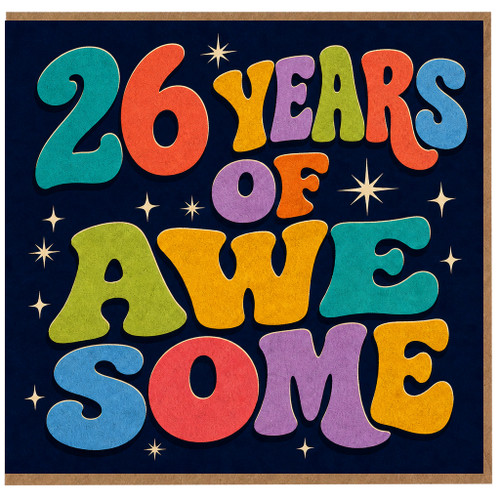 26th Birthday Card, 26 Years Of Awesome Card