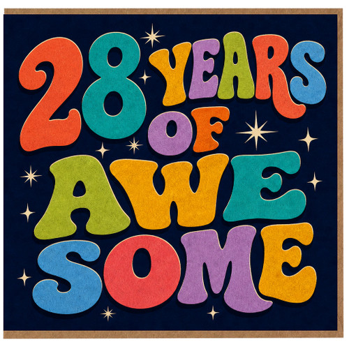 28th Birthday Card, 28 Years Of Awesome Card