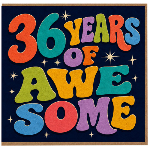 36th Birthday Card, 36 Years of Awesome Card