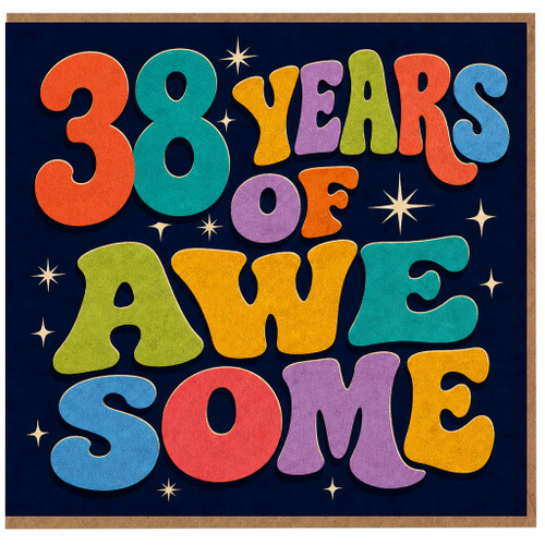 38th Birthday Card, 38 Years of Awesome