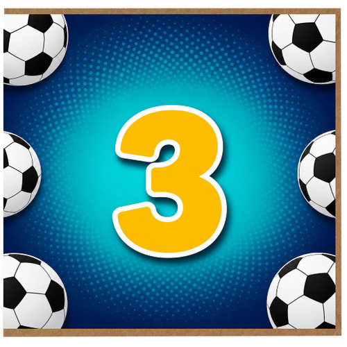 na 3rd Birthday Card, Football Theme
