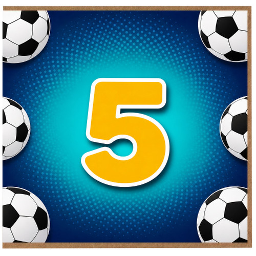 na 5th Birthday Card, Football Theme