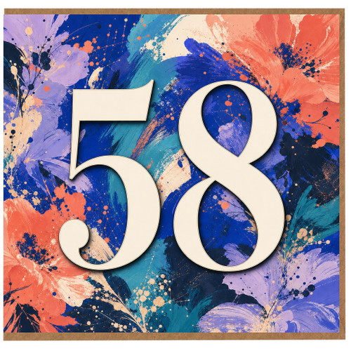 58th Birthday Card