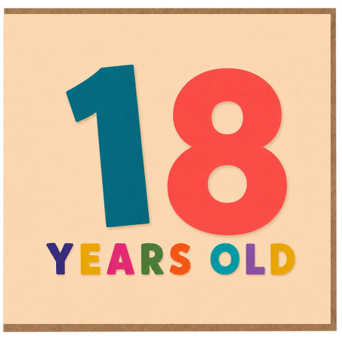 18th Birthday Card, 18 Years Old Card