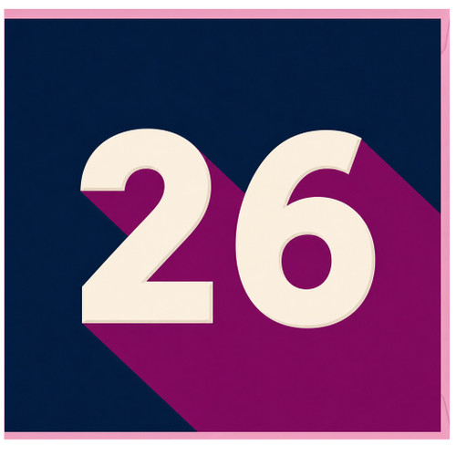 26th Birthday Card