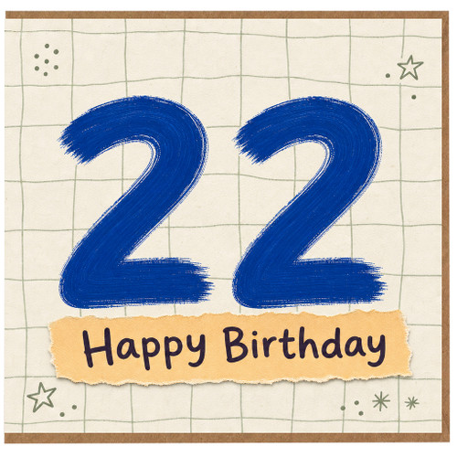 22nd Birthday Card, Happy 22nd Birthday Card