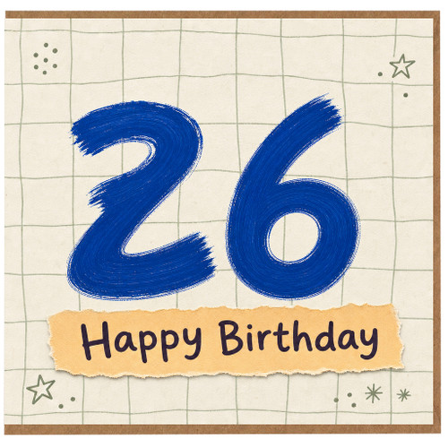 26th Birthday Card, Happy 26th Birthday Card