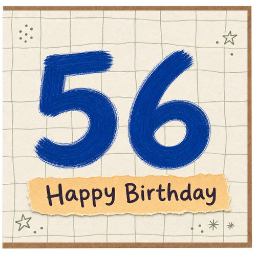56th Birthday Card, Happy Birthday Age 56 Card