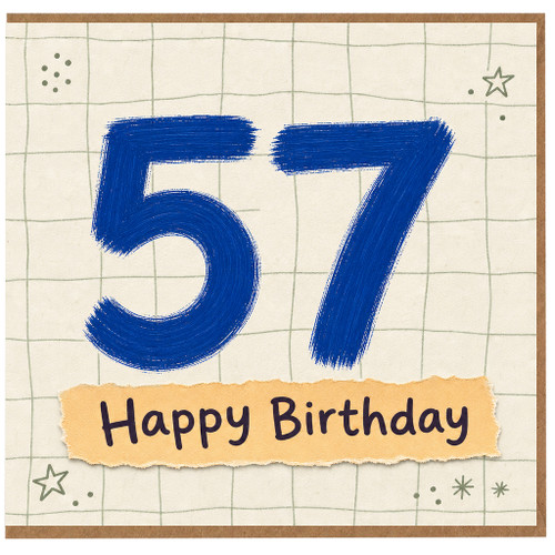 57th Birthday Card, Happy Birthday Card for 57 Year Old