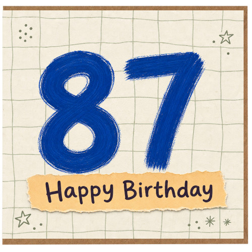 87th Birthday Card, Happy Birthday Card
