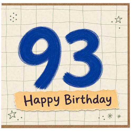 93rd Birthday Card, Happy Birthday Card