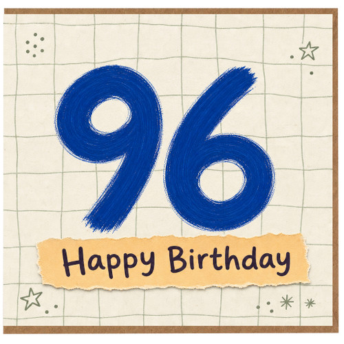 96th Birthday Card, Happy Birthday Age 96 Card