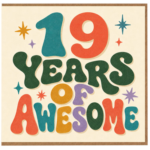 19th Birthday Card, - 19 Years of Awesome