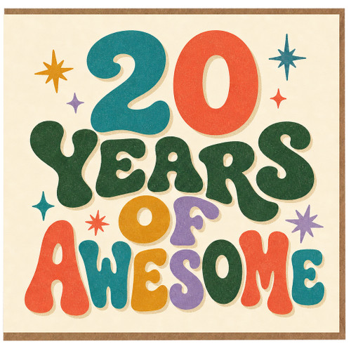 20th Birthday Card, 20 Years of Awesome Card