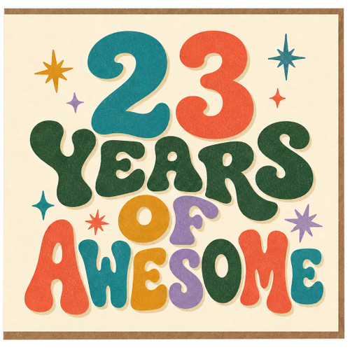 23rd Birthday Card, 23 Years of Awesome Card